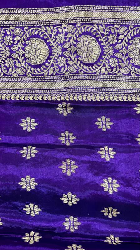 Banarasi Russian Crepe with Bandini Weaving