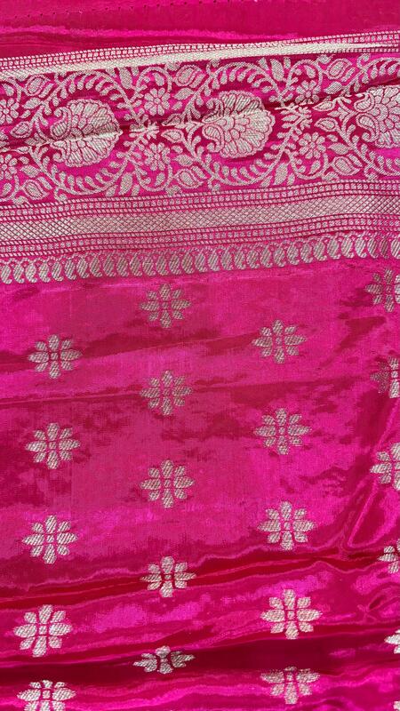 Banarasi Russian Crepe with Bandini Weaving